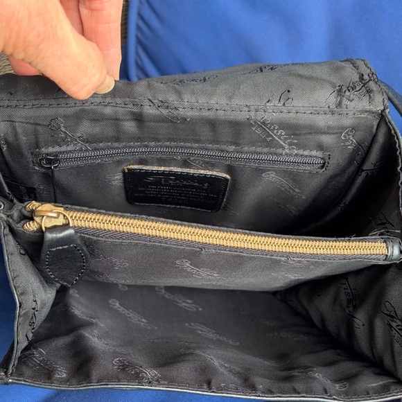 Fossil Crossbody Mini Messenger Bag Purse Black Leather - Picture 6 of 6